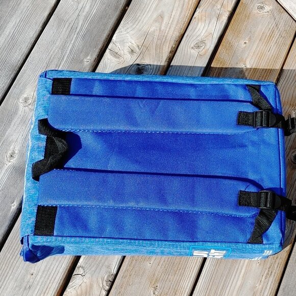 LARGE BUD LIGHT Cooler Backpack Denim Look Bottle Opener - Picture 3 of 5